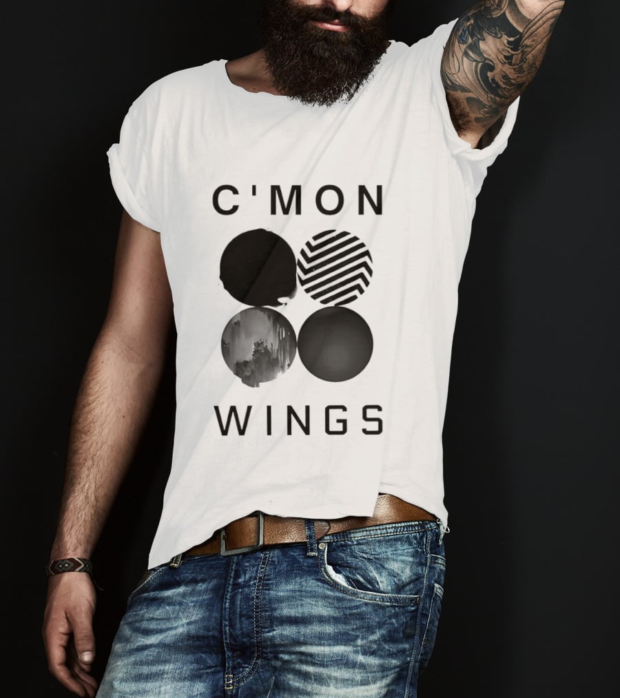 C'Mon Wings Four Circles Abstract T-Shirt