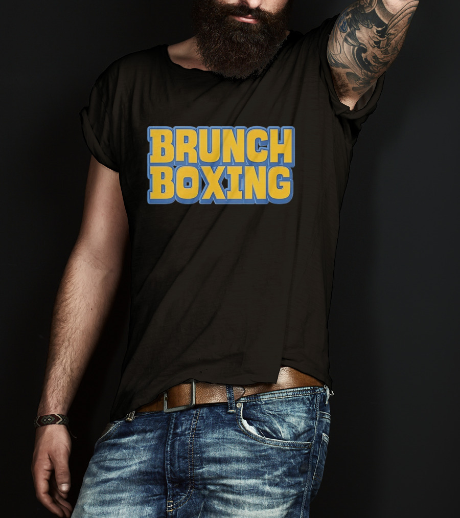 Brunch Boxing Bold Yellow And Blue T-Shirt