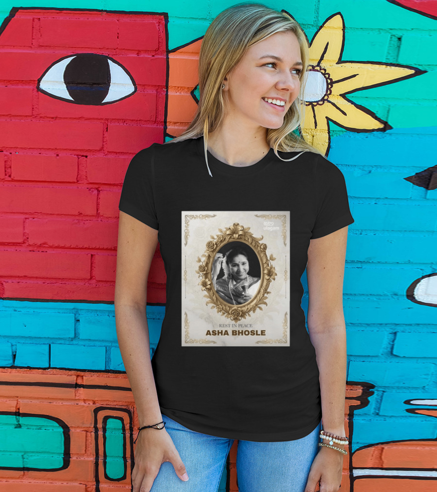 Rest In Peace Asha Bhosle Memorial Tribute Astro Ulagam T-Shirt