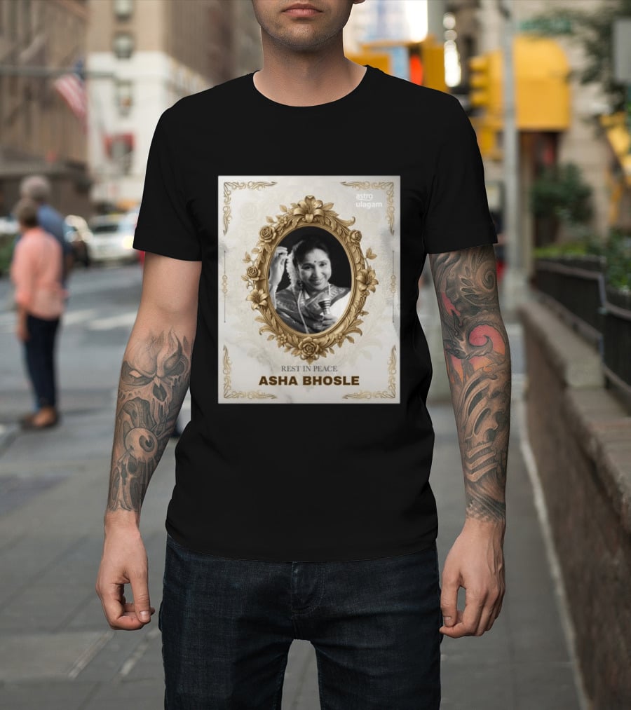 Rest In Peace Asha Bhosle Memorial Tribute Astro Ulagam T-Shirt
