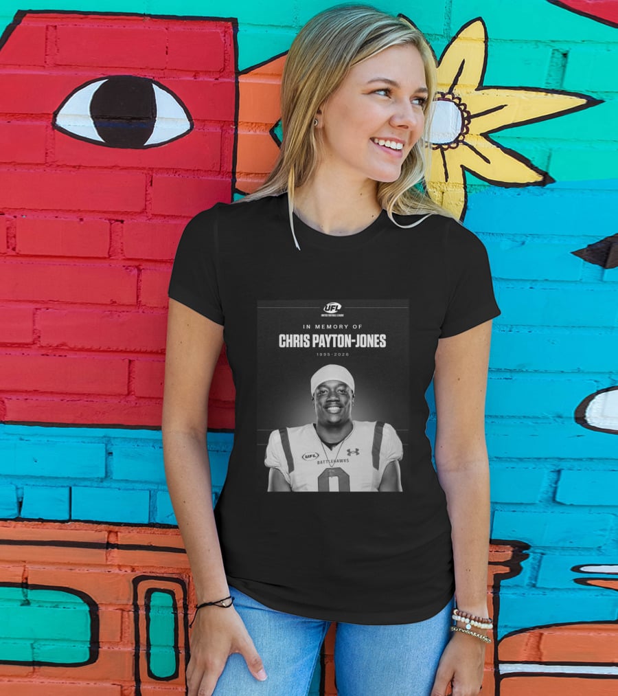 United Football League Battlehawks In Memory Of Chris Payton Jones 1995 2026 T-Shirt