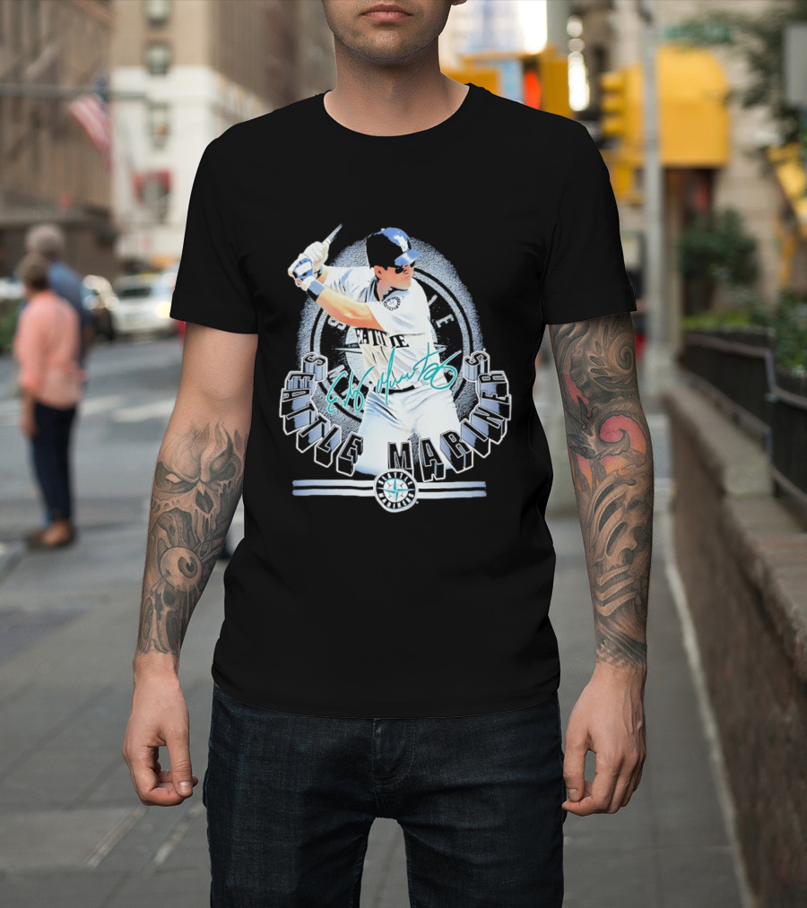 Seattle Mariners Edgar Martinez Signature Baseball Legend T-Shirt