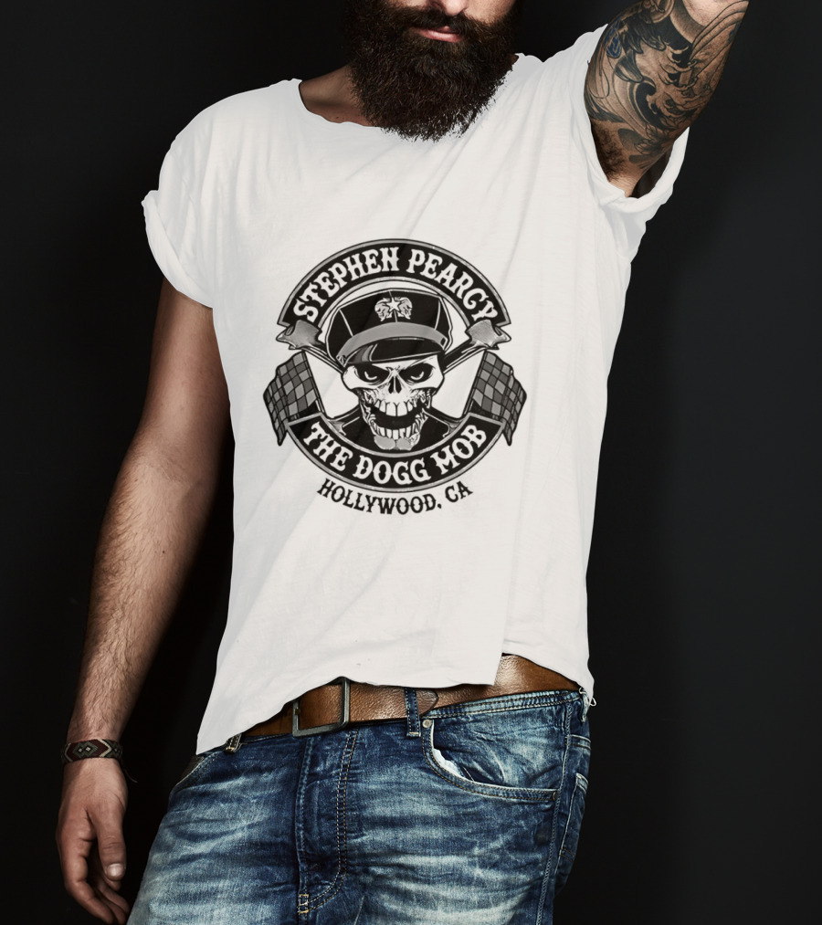 Stephen Pearcy Skull The Dogg Mob Rock Brigade T-Shirt