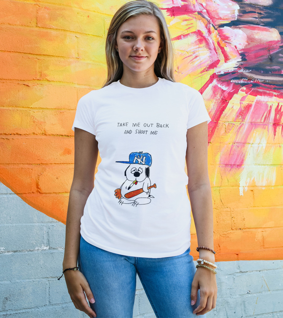 Take Me Out Back And Shoot Me Sad Dog NY Cap Baseball Bat T-Shirt