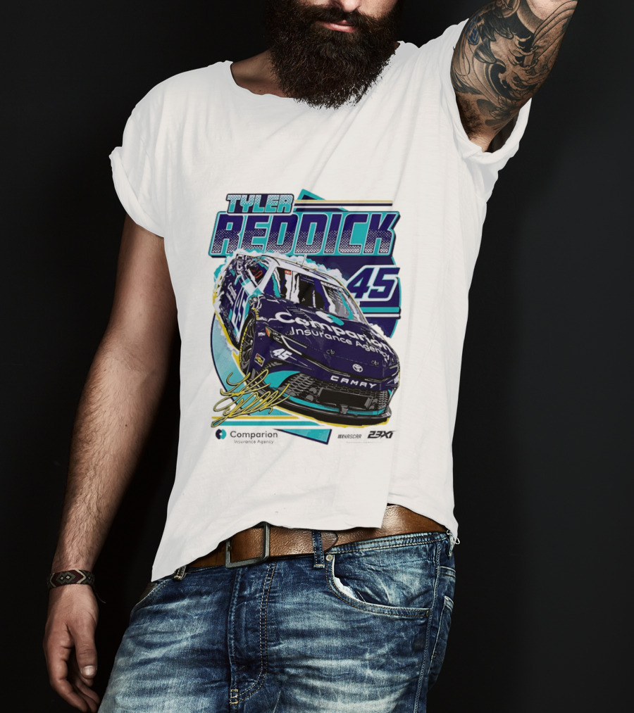 Tyler Reddick 45 Companion Insurance Agent 23XI Racing Toyota Camry T-Shirt
