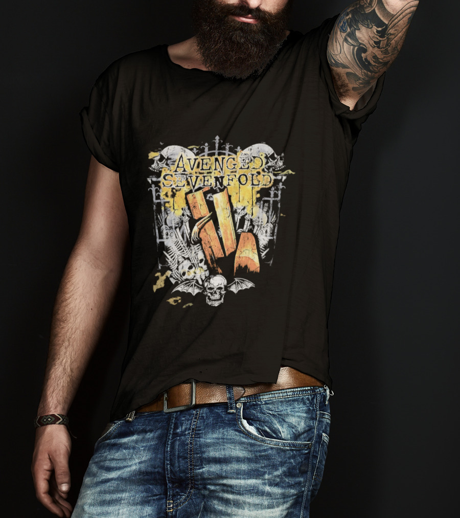 Avenged Sevenfold Skeleton Bat Skull T-Shirt