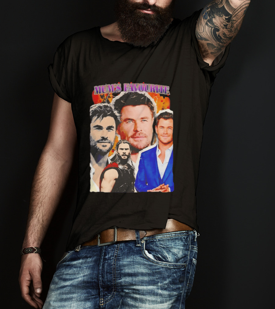 Mum's Favourite Chris Hemsworth Collage T-Shirt