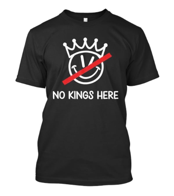 Eric Swalwell No Kings Here Smiley Crown Strikeout T-Shirt