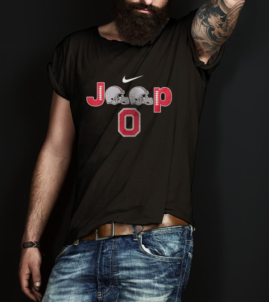 Ohio State Buckeyes Jeep Football Helmets Nike O T-Shirt