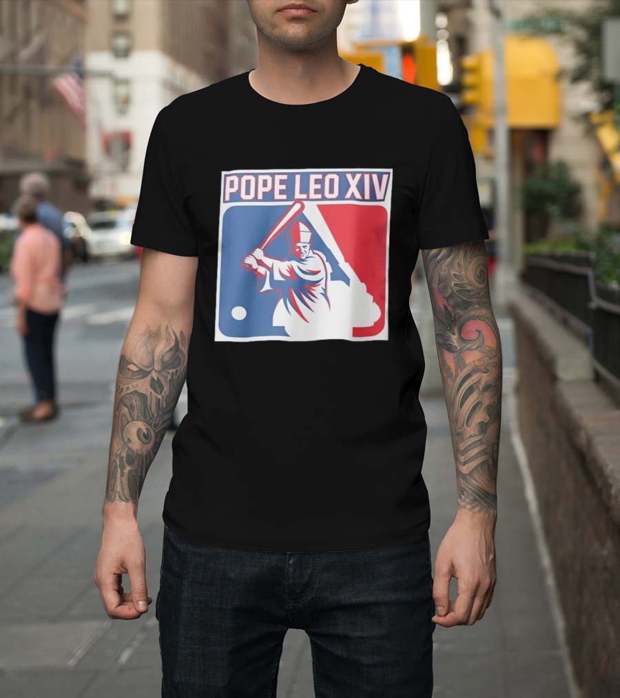 Pope Leo XIV Baseball Catholic MLB T-Shirt