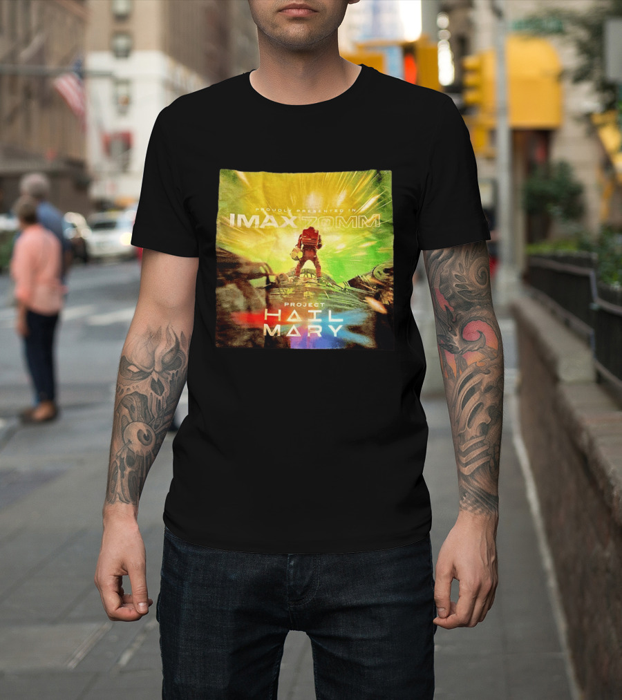 Proudly Presented Imax Zomm Project Hail Mary Space Adventure T-Shirt