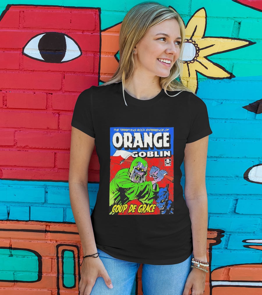 The Terrifying Rock Experience Of Orange Goblin Coup De Grace Monster Battle T-Shirt