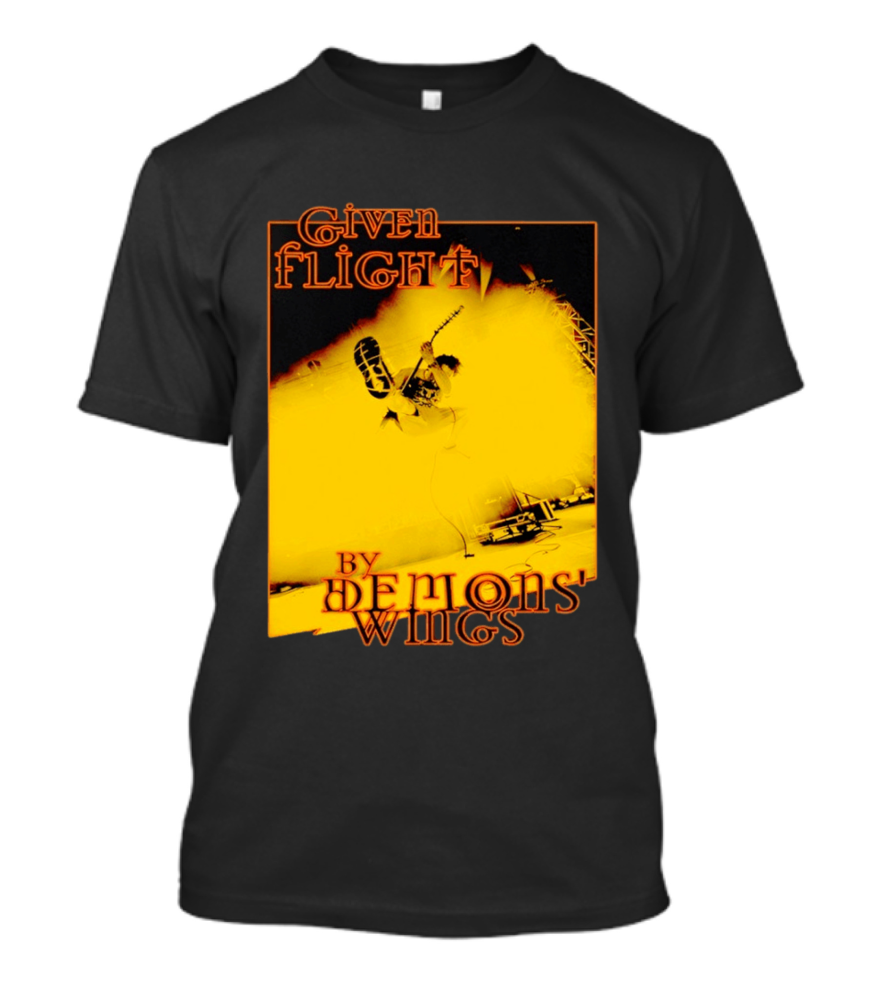 Given Flight By Demons' Wings Guitarist Jumping With Electric Energy T-Shirt