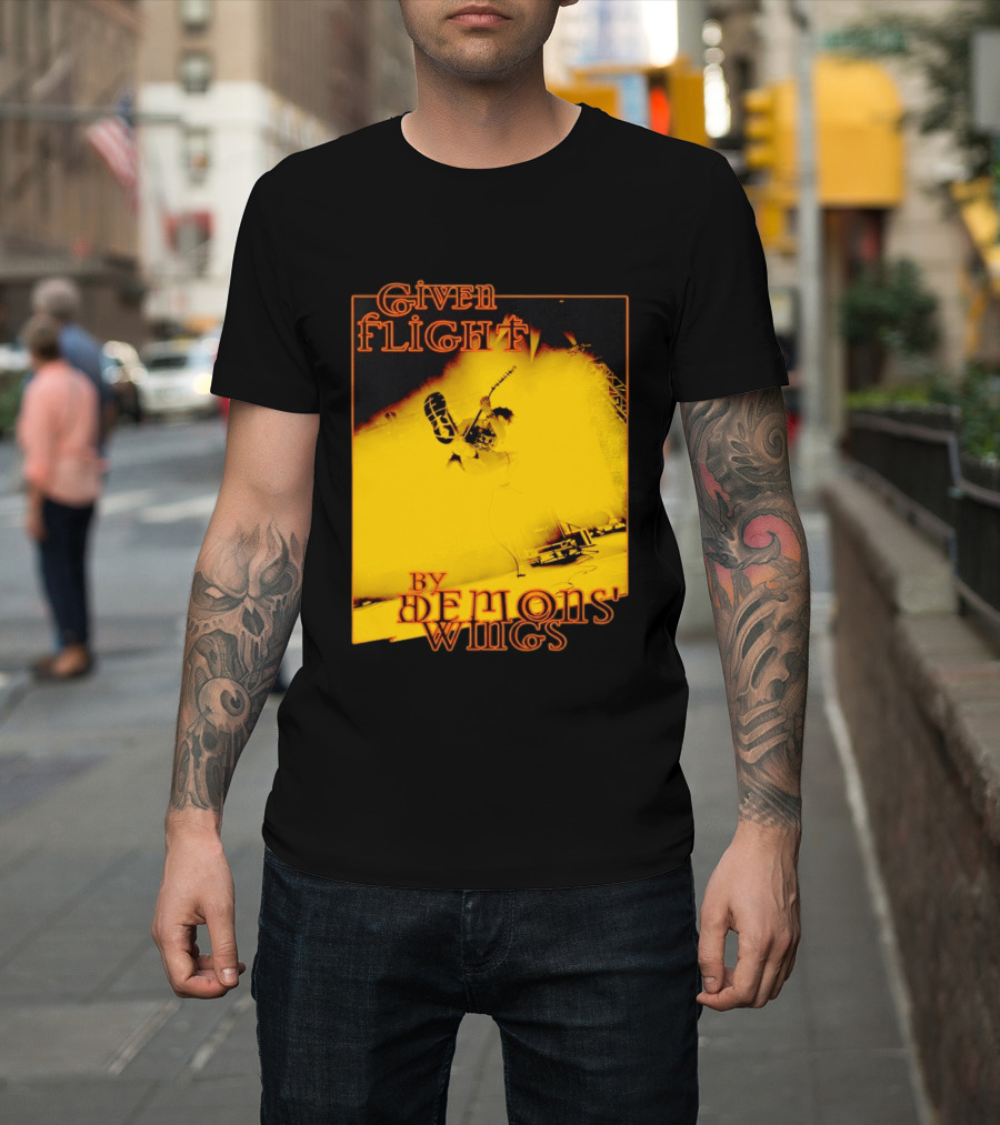 Given Flight By Demons' Wings Guitarist Jumping With Electric Energy T-Shirt