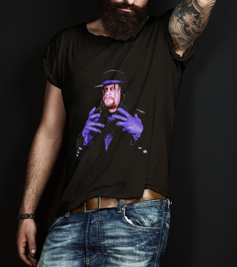 WrestleMania 42 The Undertaker Purple Gloves Iconic Wrestling Legend T-Shirt