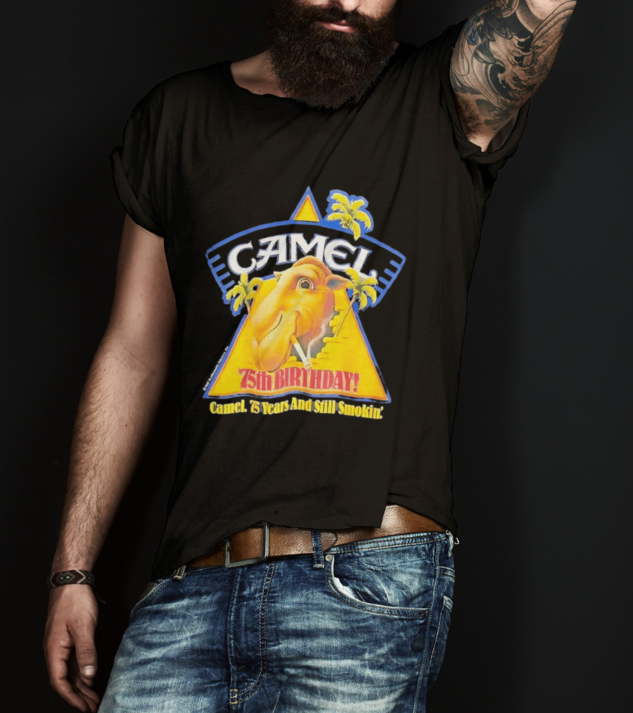 Camel 75th Birthday 75 Years And Still Smokin T-Shirt
