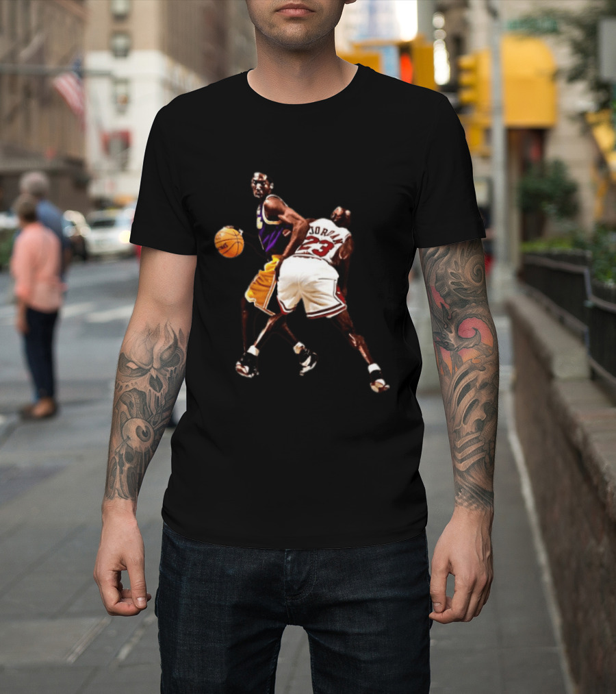 Kobe Bryant Michael Jordan NBA Legends Lakers Bulls Basketball Stars T-Shirt