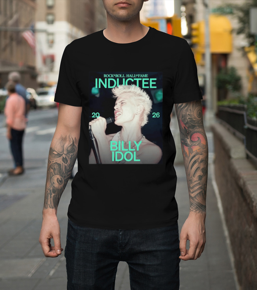 Billy Idol Rock & Roll Hall Of Fame Inductee 2026 T-Shirt