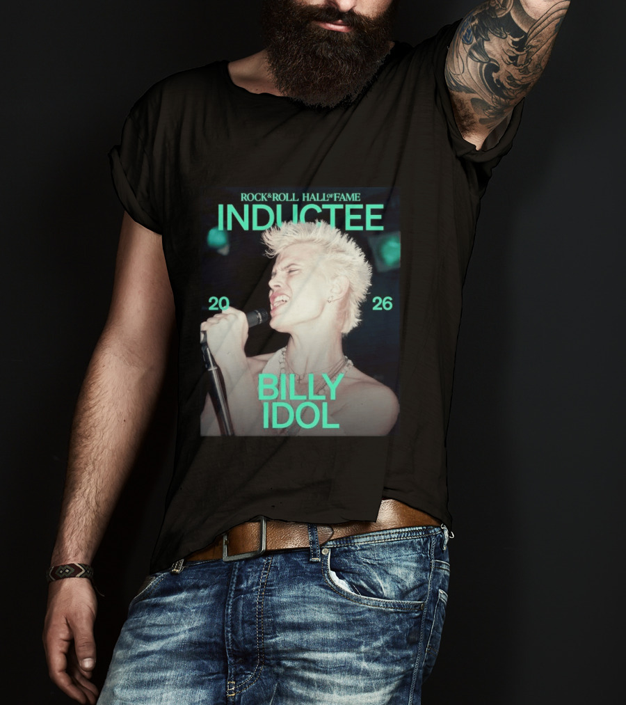 Billy Idol Rock & Roll Hall Of Fame Inductee 2026 T-Shirt