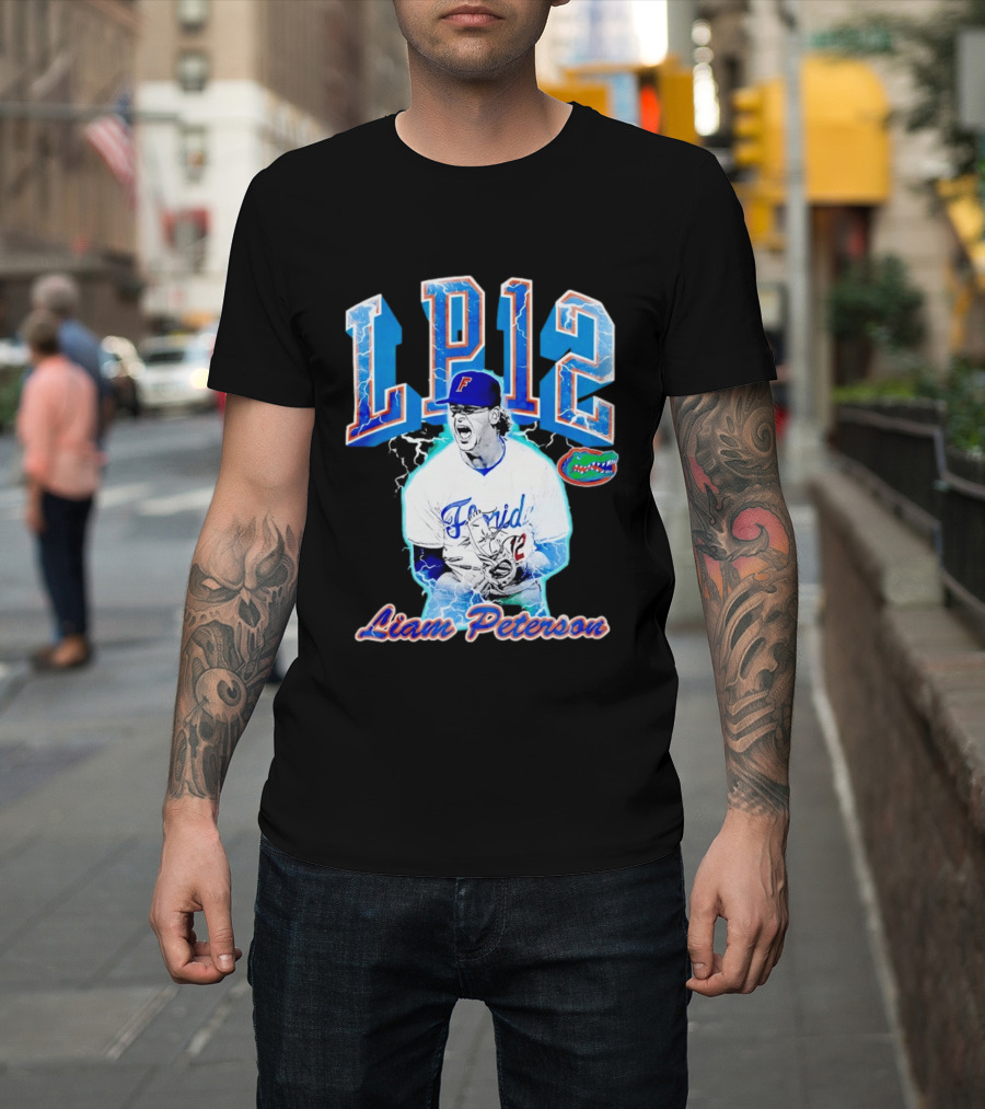 Liam Peterson LP12 Florida Gators Baseball Player T-Shirt