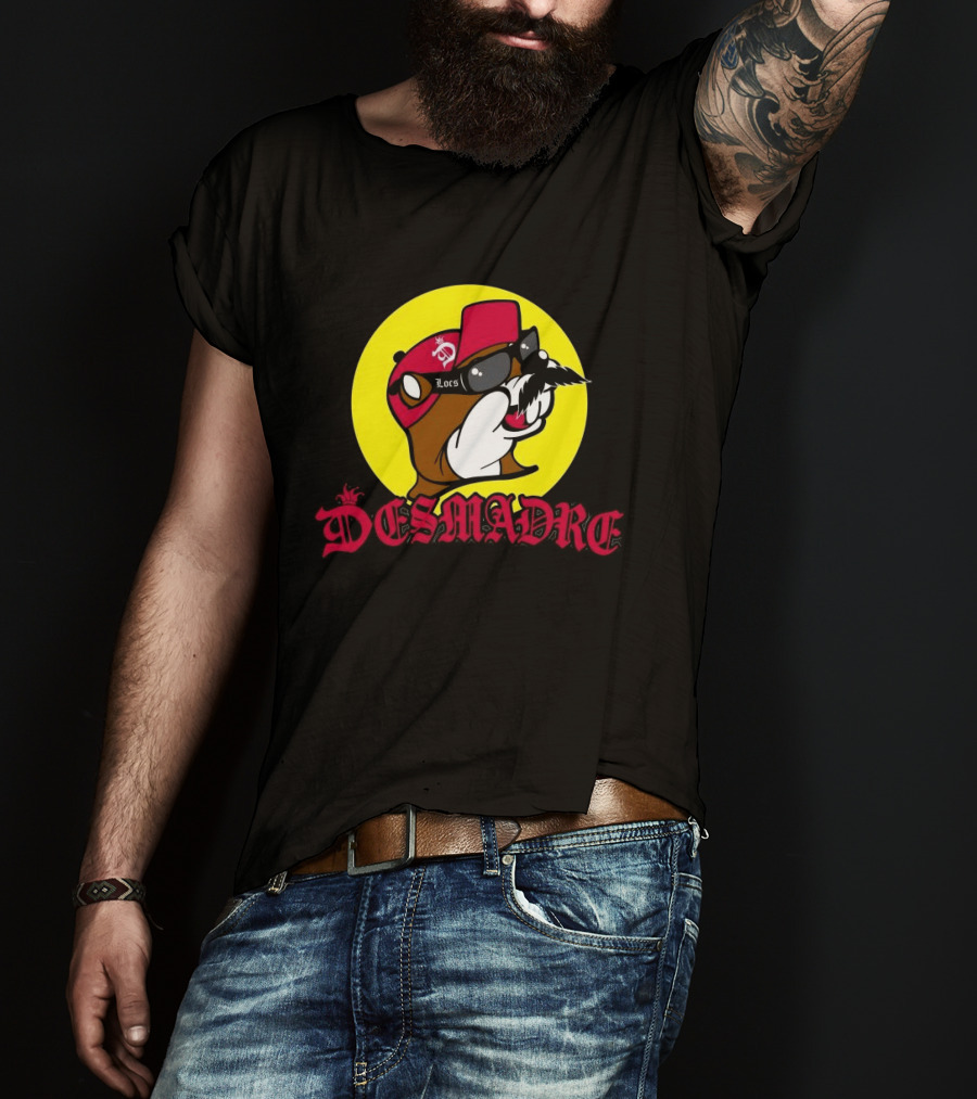 Desmadre Locs Moustache Wear My Locs At Night Red Hat Circle T-Shirt
