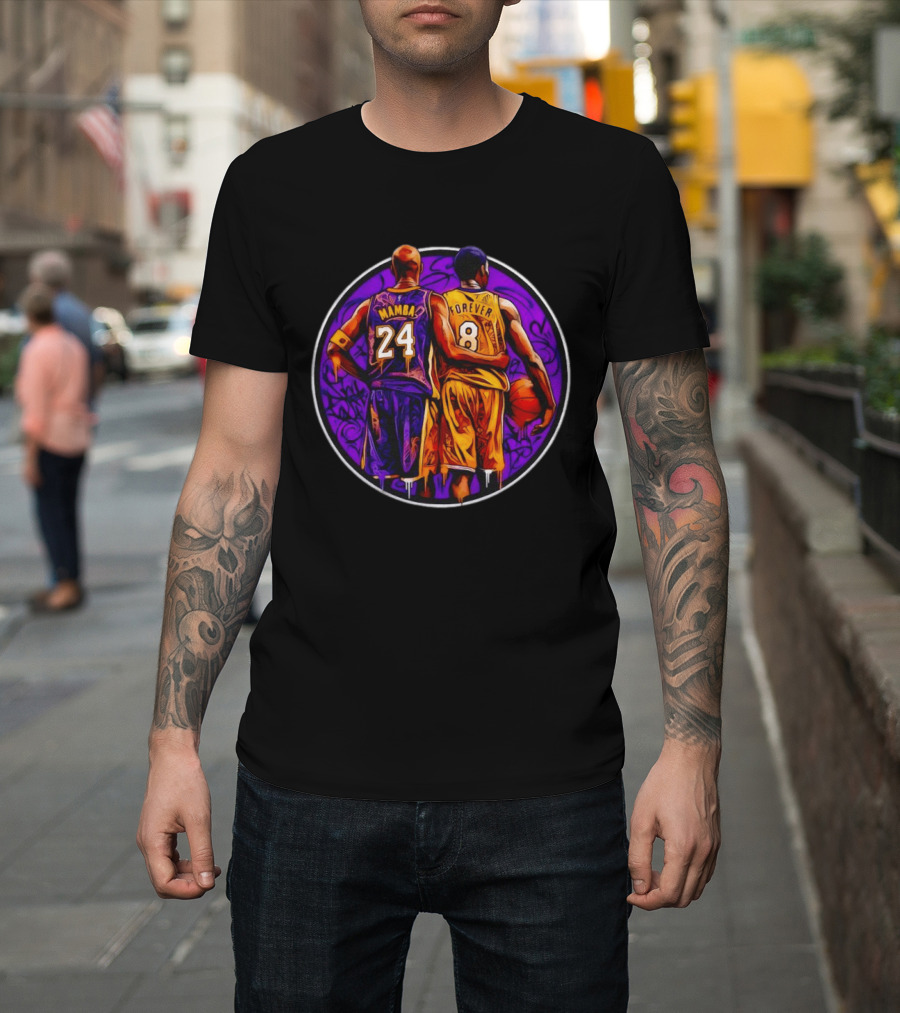 Mamba Forever Kobe Bryant 24 8 Los Angeles Lakers Graffiti T-Shirt