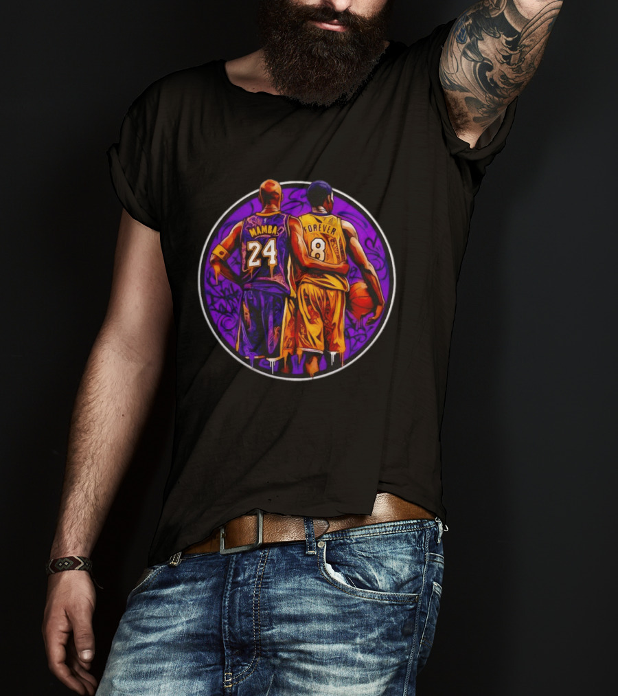 Mamba Forever Kobe Bryant 24 8 Los Angeles Lakers Graffiti T-Shirt