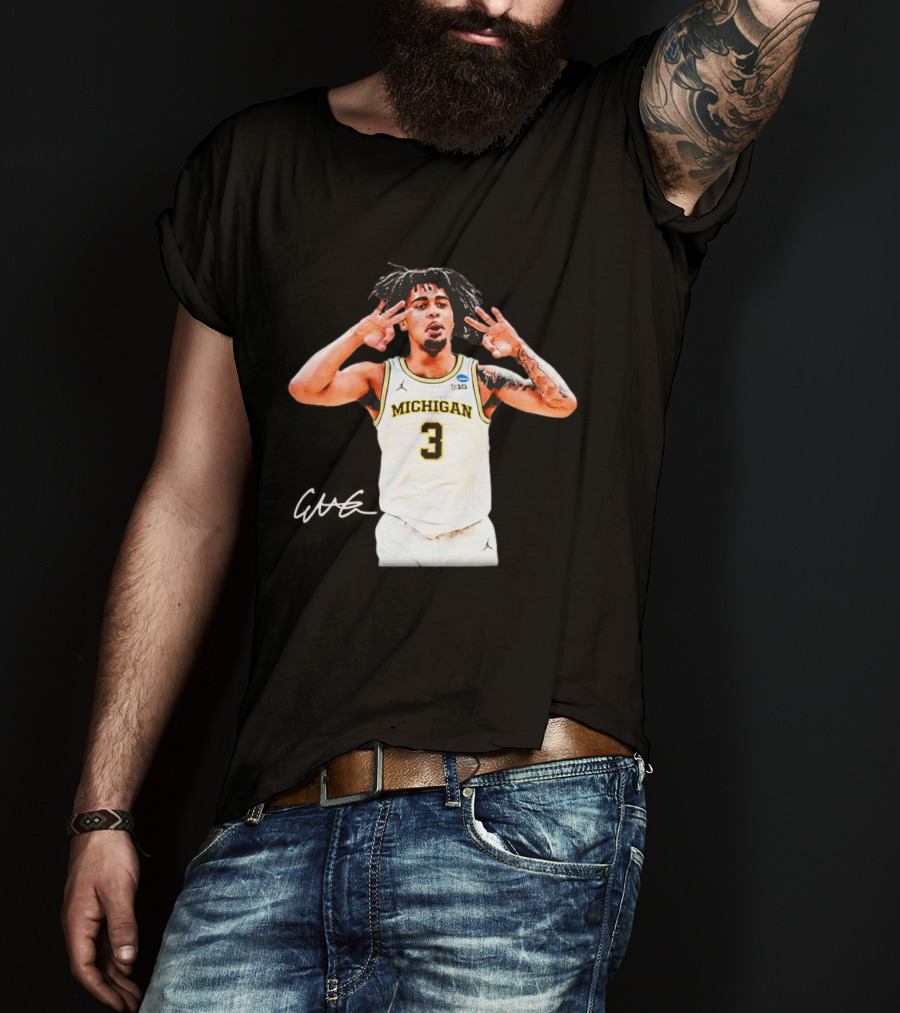 Elliot Cadeau Michigan Wolverines Basketball NCAA 3 Jersey 2026 T-Shirt