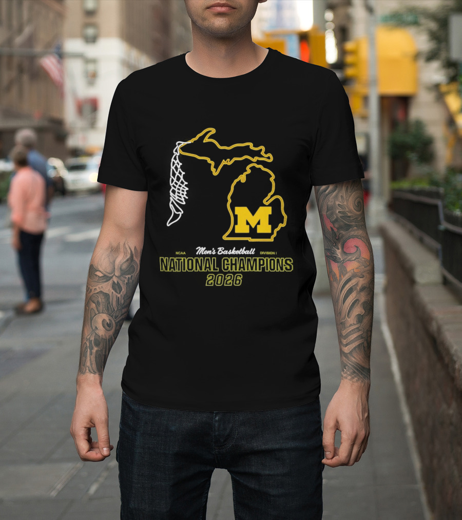 Michigan Wolverines National Champions 2026 MBB NET T-Shirt