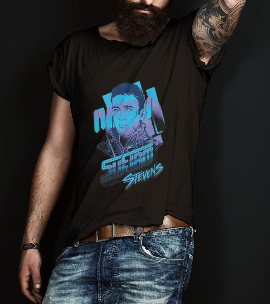 Sufjan Stevens Retro Futuristic Neon T-Shirt