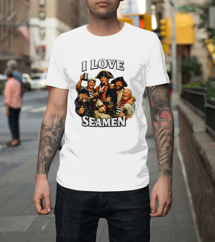I Love Seamen Pirate Rum Crew Celebrating Together T-Shirt