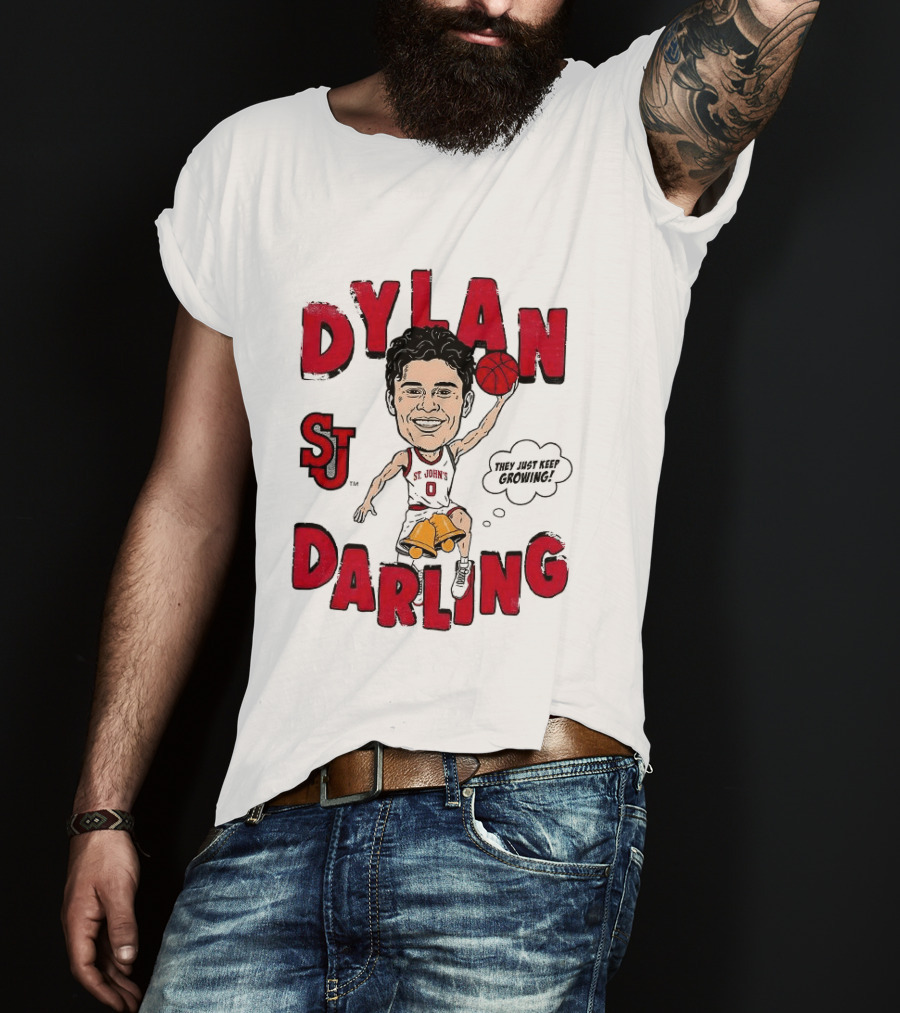 Dylan Darling St J Basketball Keep Growing Player Sketch T-Shirt