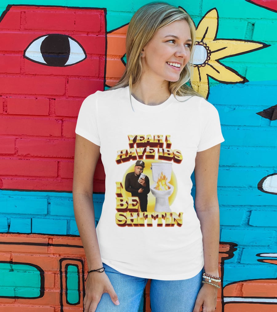 Yeah I Have IBS I Be Shittin 90s Bootleg Style With Fire Toilet And Phone Guy T-Shirt