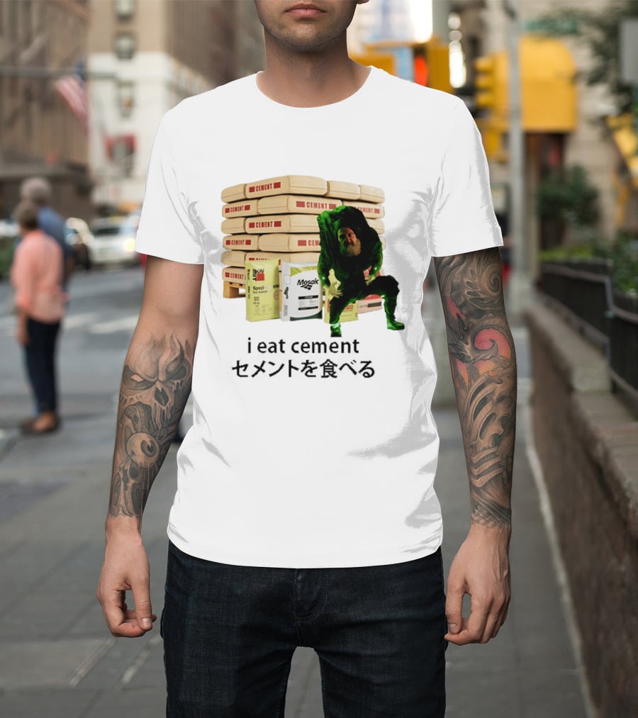 I Eat Cement Surreal Humor Poe's Favorite Snack Cement T-Shirt