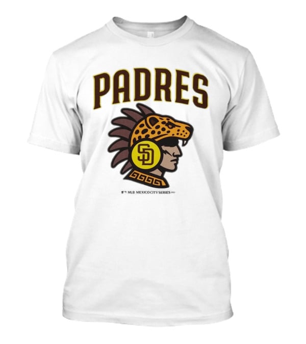 San Diego Padres MLB Mexico City Series 2026 Aztec Jaguar Warrior T-Shirt
