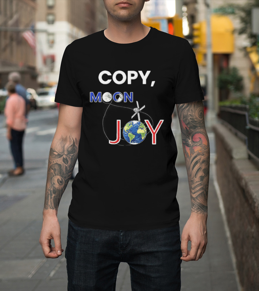 Copy Moon Joy Earth Astronaut Artemis II T-Shirt