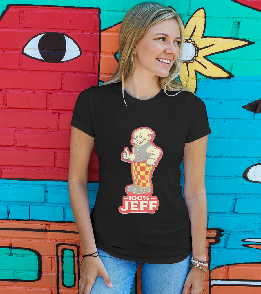 100 Percent Jeff Thumbs Up Character Checker Pants T-Shirt