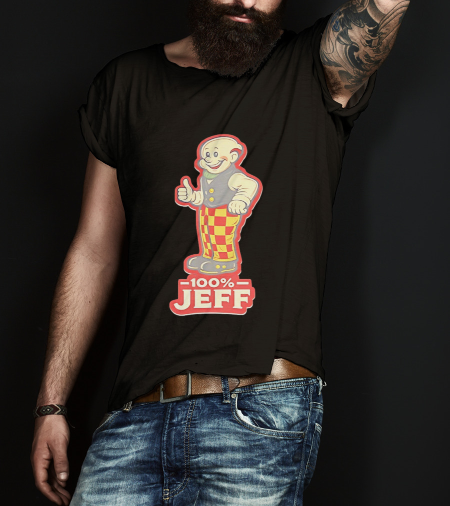 100 Percent Jeff Thumbs Up Character Checker Pants T-Shirt
