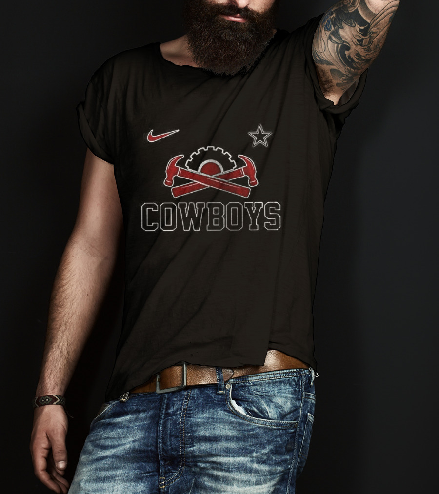 Cowboys Labor Day Hammer Star Nike T-Shirt