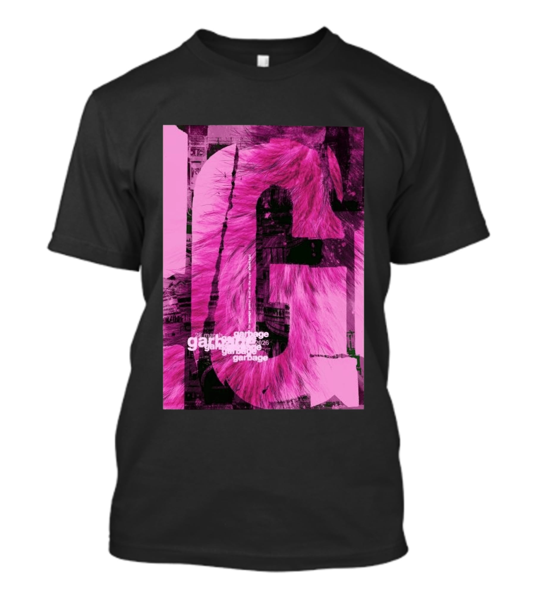 Garbage Royal Albert Hall April 2026 Tour Pink Fur T-Shirt