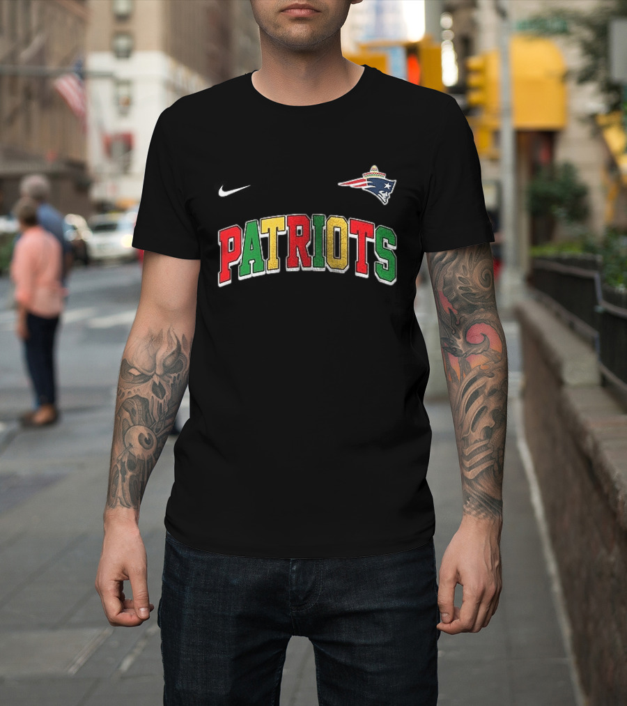 New England Patriots Cinco De Drinko Bitchachos Skeleton Nike T-Shirt