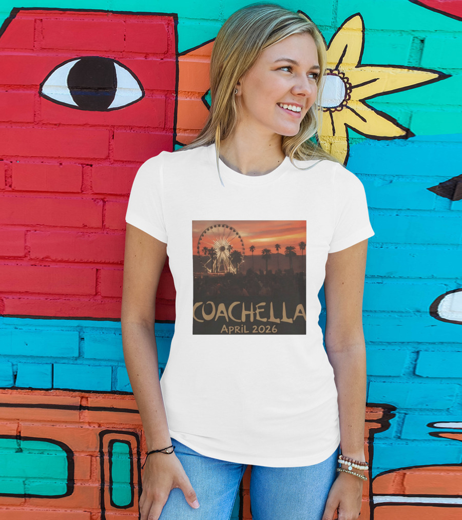 Coachella April 2026 Festival Sunset Ferris Wheel T-Shirt