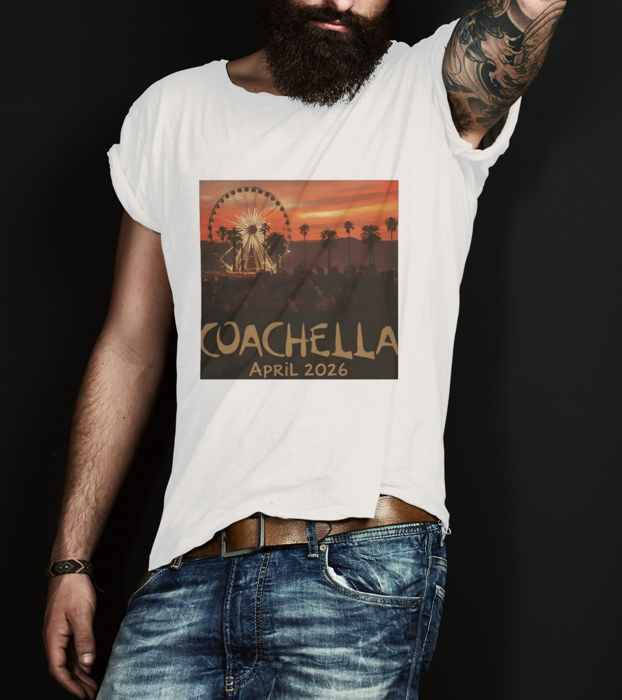 Coachella April 2026 Festival Sunset Ferris Wheel T-Shirt