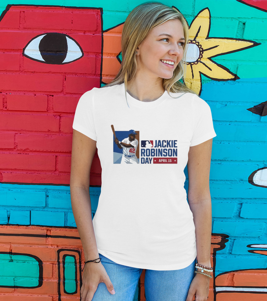 Jackie Robinson Day April 15 MLB 42 Iconic Baseball Legend T-Shirt