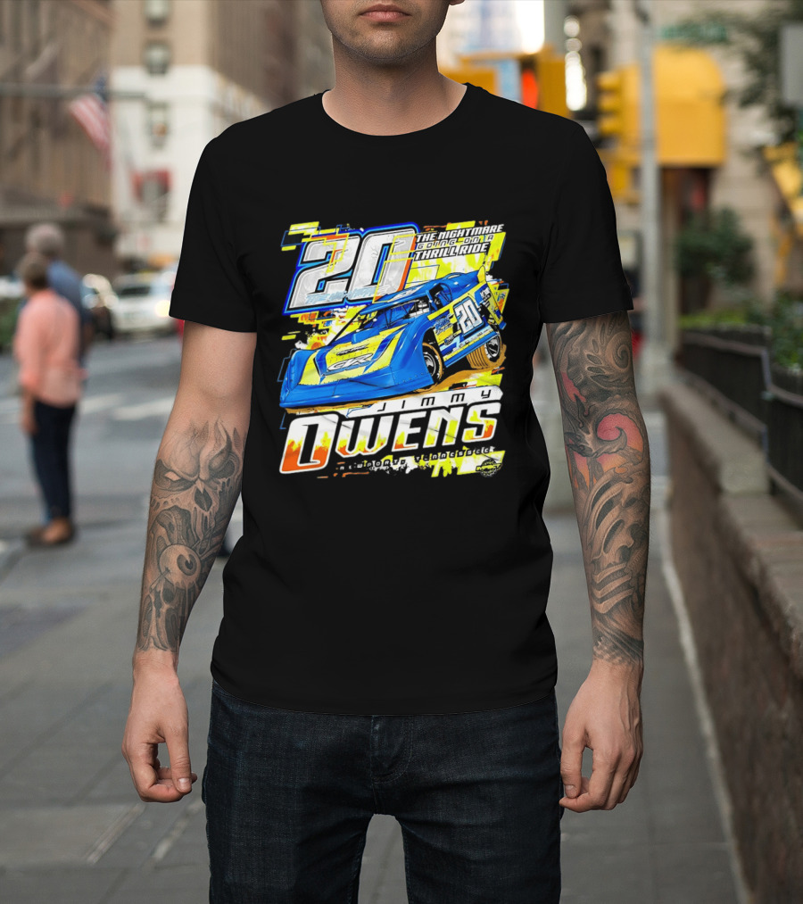 Jimmy Owens Racing 20 Nightmare Going On A Thrill Ride T-Shirt