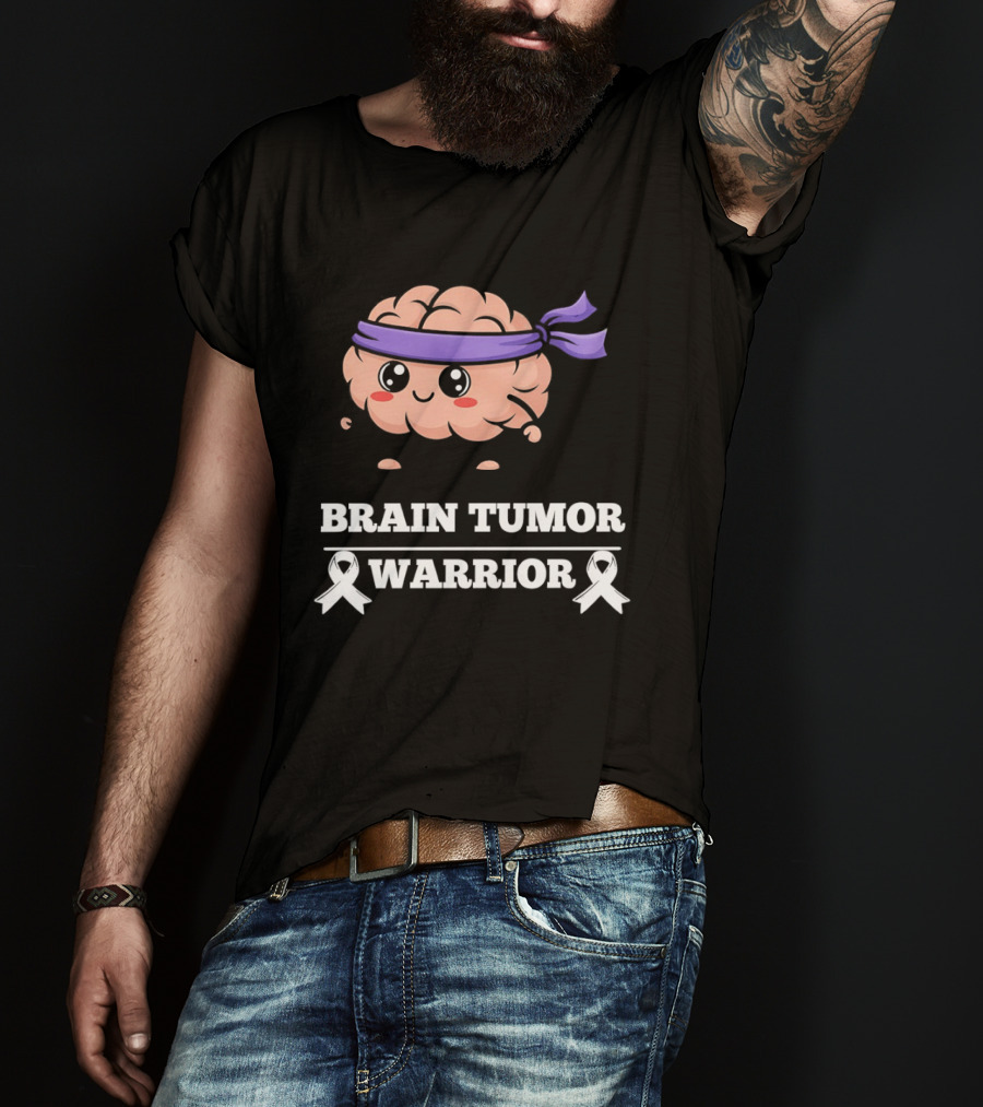 Brain Tumor Warrior Awareness Hope Strength Survivor T-Shirt