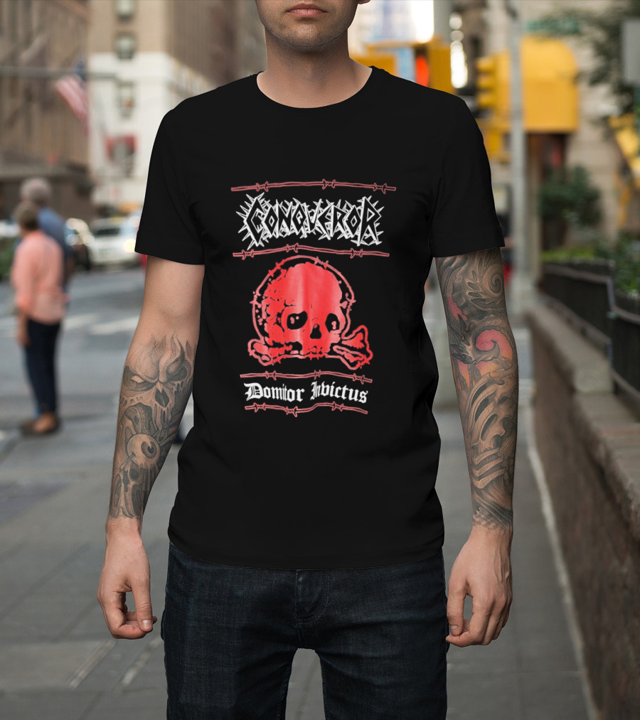 Conqueror Domitor Invictus Skull T-Shirt