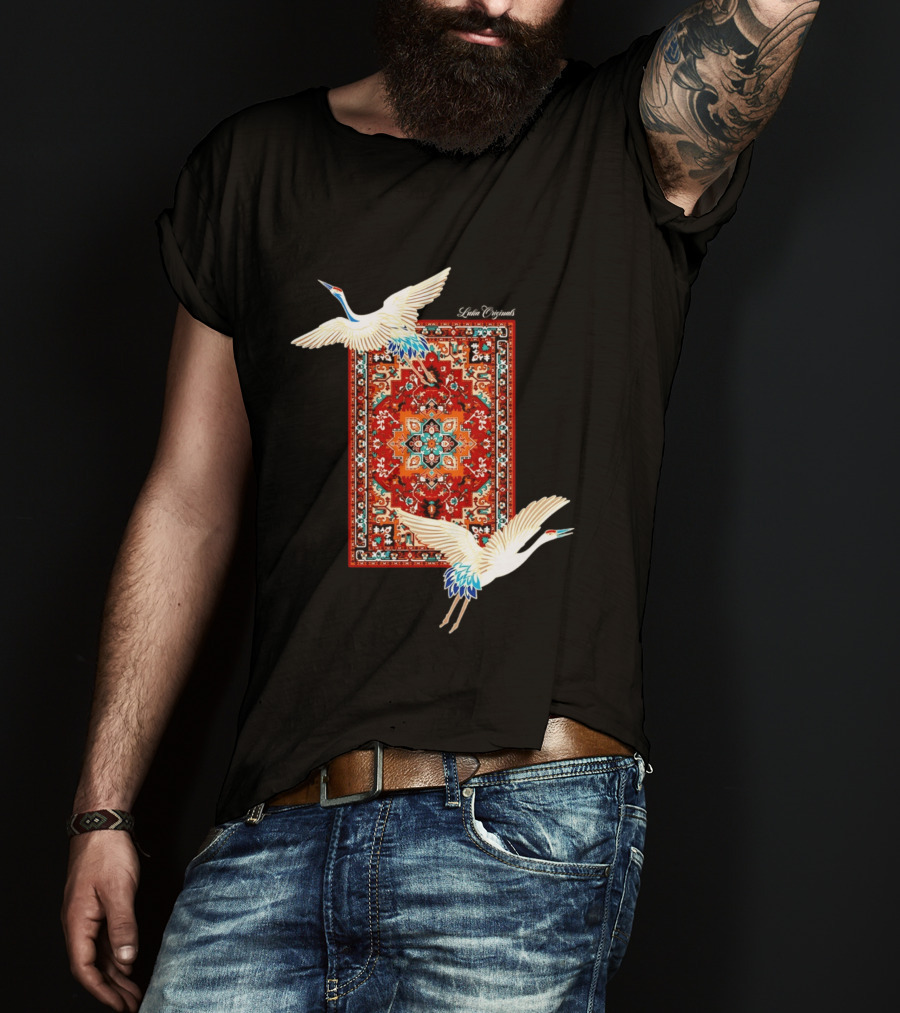 Fly Your Own Way Oriental Crane Carpet T-Shirt