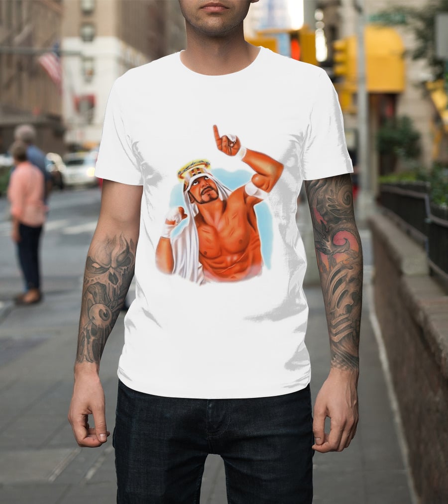Sabu Airbrush Professional Wrestling Legend Iconic Pose T-Shirt