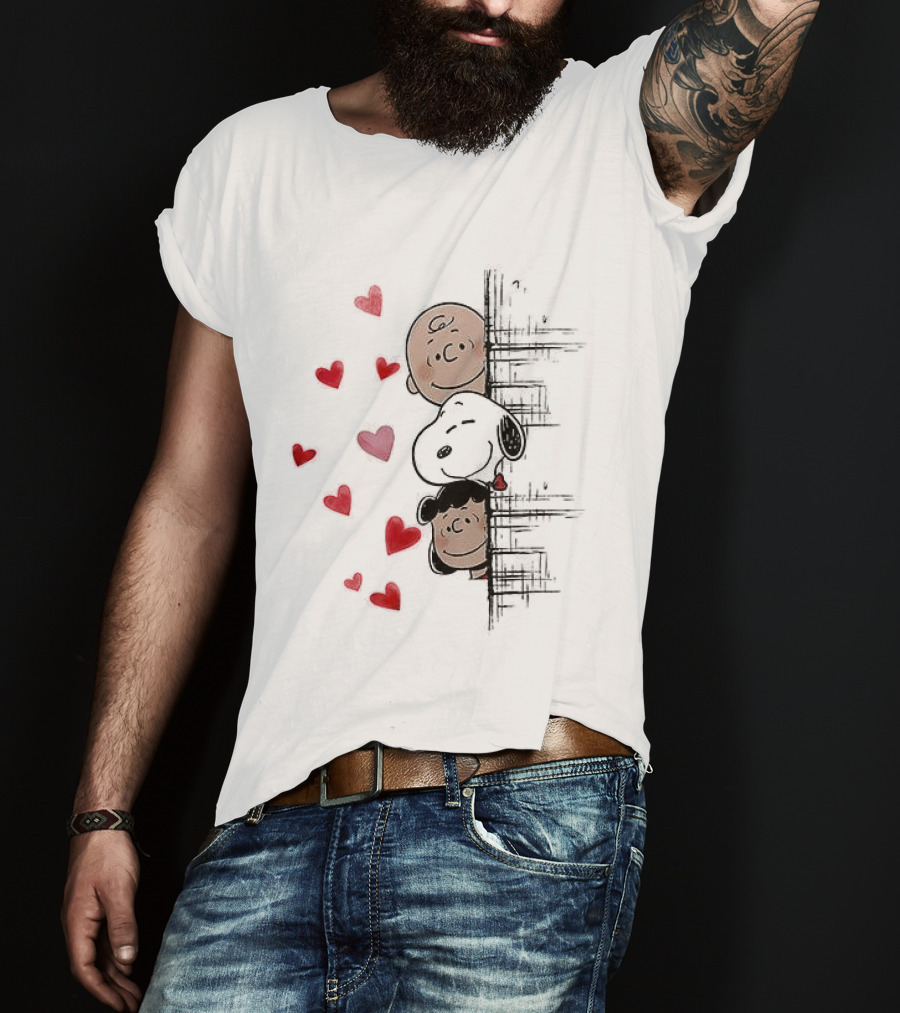 Snoopy Peanuts Friends Hearts Cuter Than Cupid Valentine's Day T-Shirt